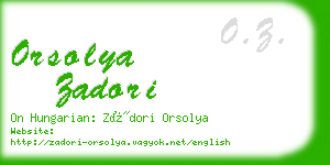 orsolya zadori business card